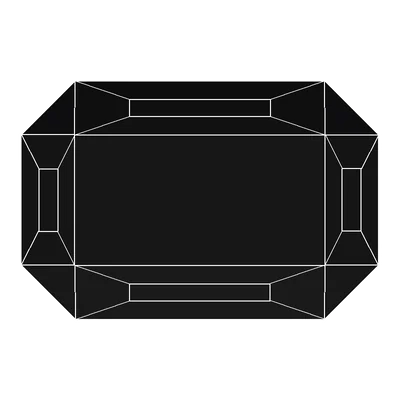 Emerald Cut, face-up facet map
