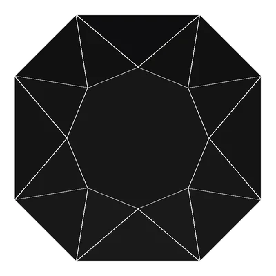 Mazarin Cut, face-up facet map