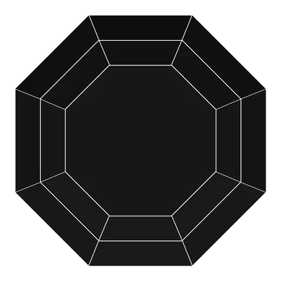 Octagon Cut, face-up facet map